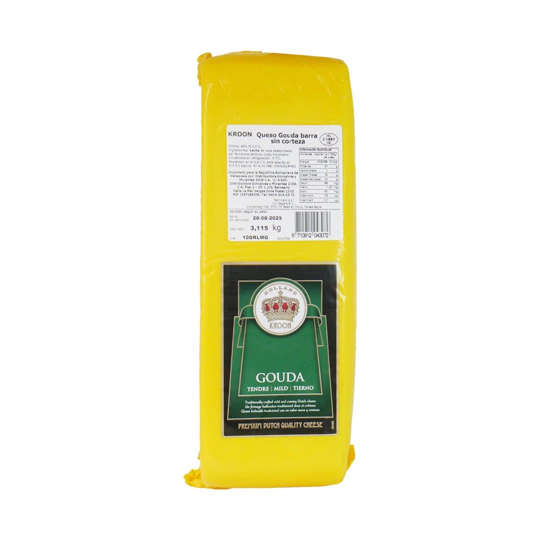 QUESO GOUDA KROON BARRA 1KG foto