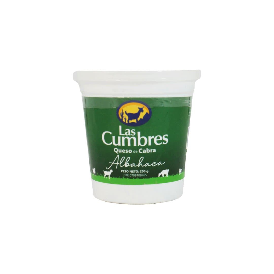 QUESO DE CABRA ALBAHACA LAS CUMBRES 200GR foto